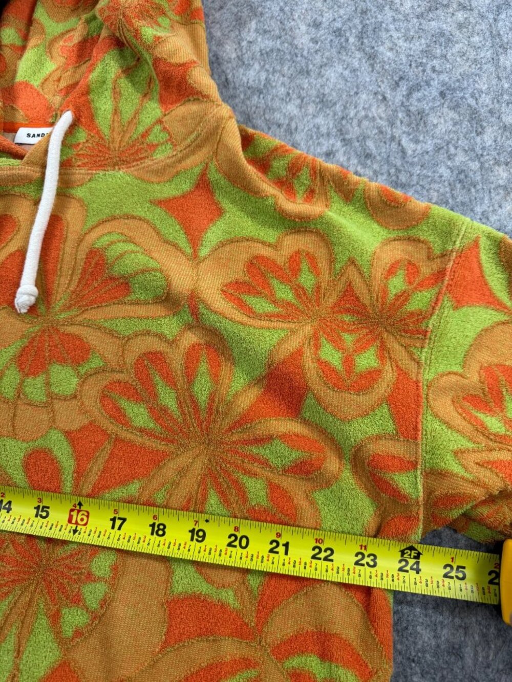 Sandro Mens Psyche Floral Hoodie Sz M Terrycloth - Picture 5 of 13